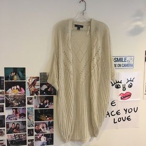 Cream crochet cardigan jacket